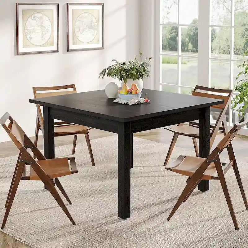 39,4 Zoll quadratischer Esstisch für 2-4 Personen mit Massivholzbeinen für Wohnzimmer Esszimmer