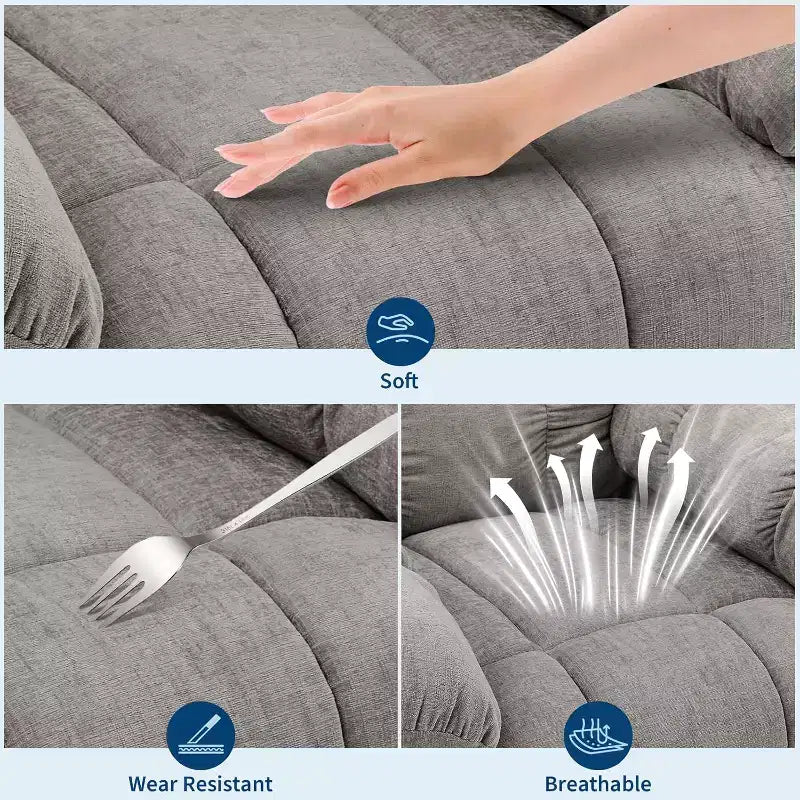 Massage-Liegesessel mit Heizfunktion – 360° drehbarer Schaukelstuhl, überdimensioniertes Einzelsitzer-Sofa mit Vibration, USB-Anschluss und Aufbewahrungstaschen für Wohnzimmer/Schlafzimmer