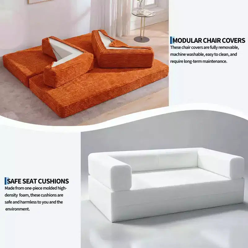 80.7 5-in-1 Schlafsofa – Kord, 544 kg, kein Aufbau