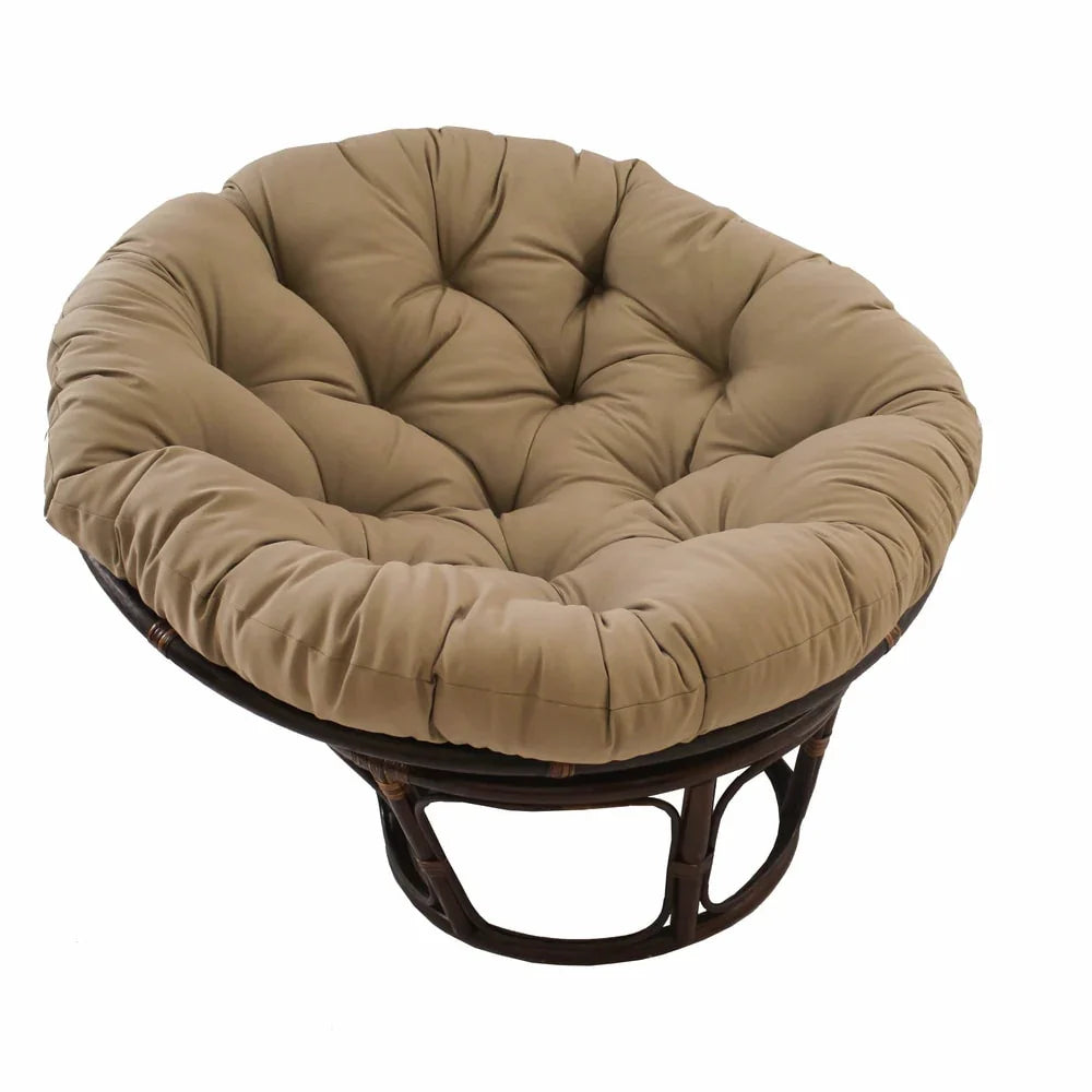 Bali 42-Zoll Rattan Papasan-Sessel mit Twill-Kissen