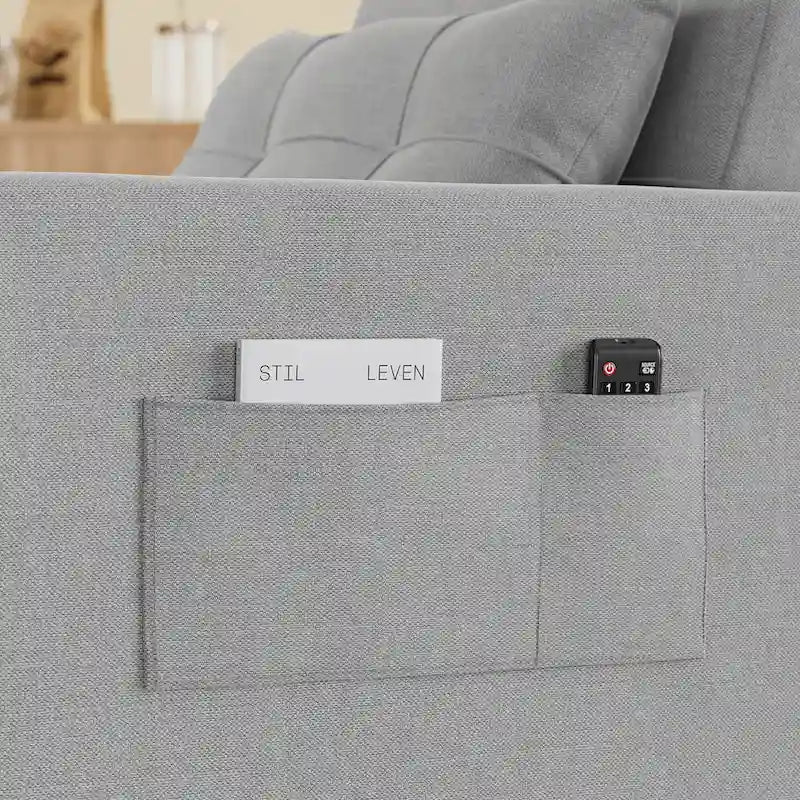 3-in-1 Schlafsofa, ausziehbarer Sessel, umwandelbarer, verstellbarer, klappbarer Polster-Lounge-Sofa