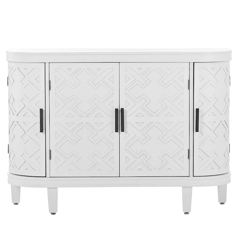 Akzent-Aufbewahrungsschrank Sideboard Holzschrank mit Türen im Antik-Muster für Flur, Eingangsbereich, Wohnzimmer, Schlafzimmer
