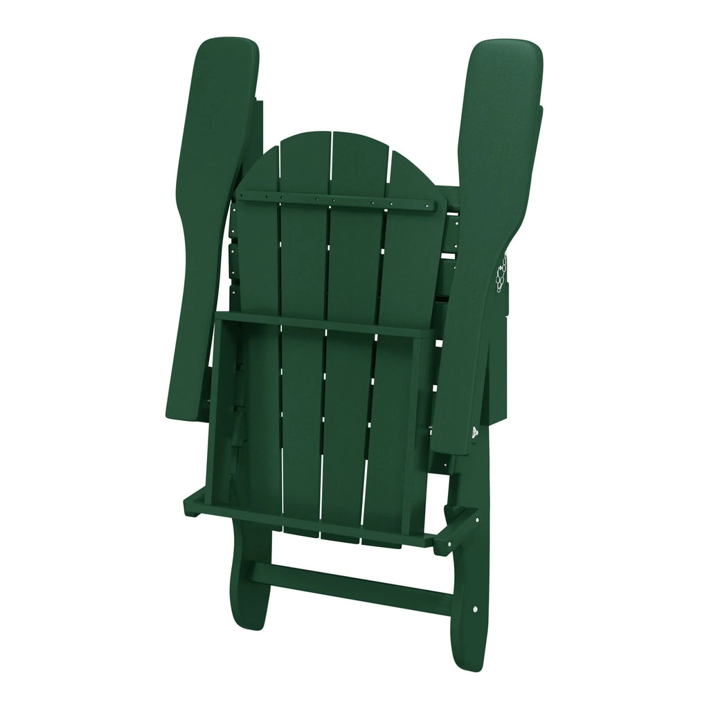 Polytrends Laguna Faltbarer Adirondack-Stuhl für den Außenbereich, wetterfest und lichtbeständig