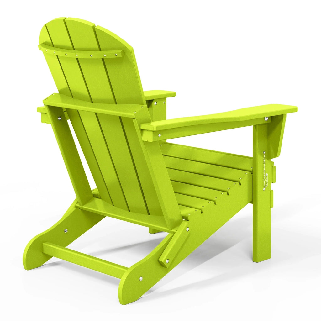 Polytrends Laguna Faltbarer Adirondack-Stuhl für den Außenbereich, wetterfest und lichtbeständig