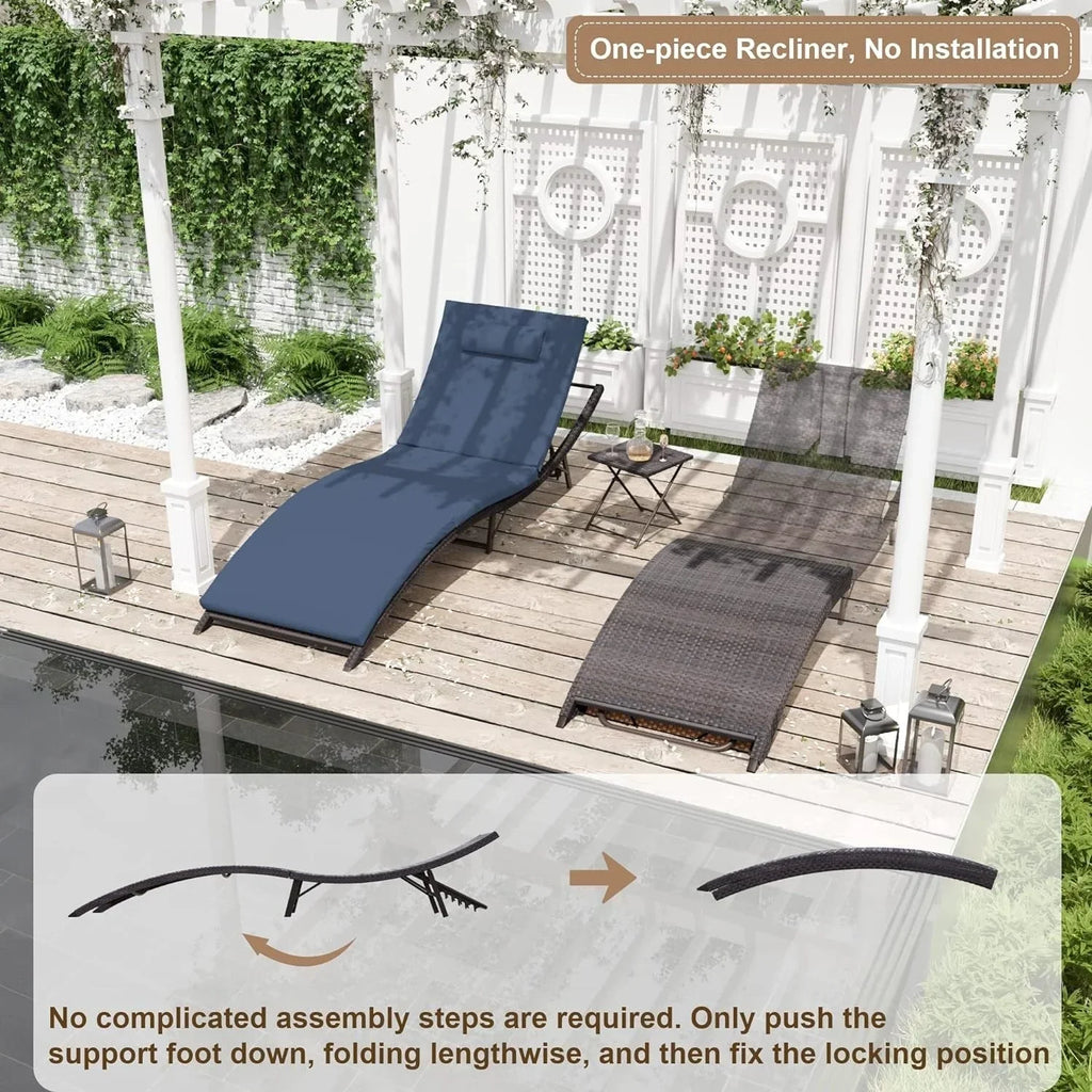 Kullavik 3-teiliges Outdoor-Loungemöbel-Set