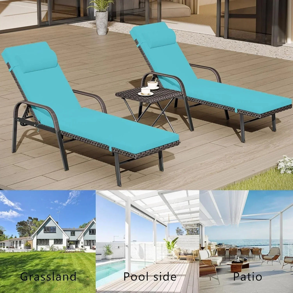 Kullavik 3-teiliges Outdoor-Loungemöbel-Set
