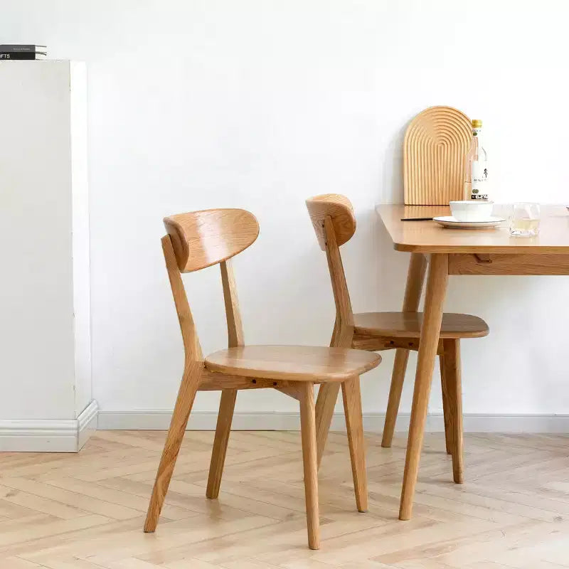 MAYEERTY 4er-Set Esszimmerstühle aus Massivholz, Naturholzstühle für Küche Esszimmer Wohnzimmer