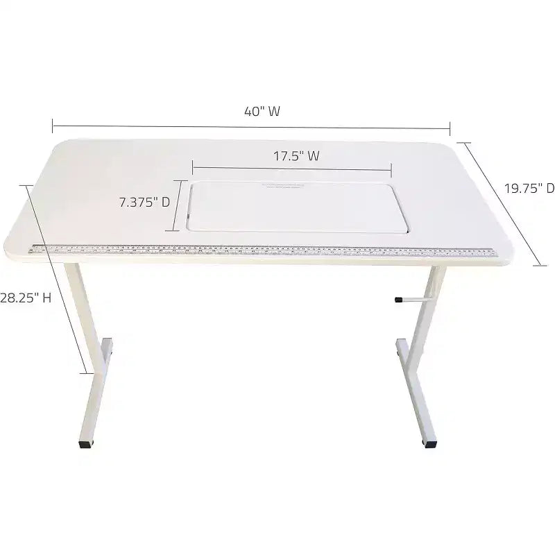 SewingRite SewStation 101 Tragbarer Klappnähtisch mit Stahlbeinen, Weiß – Perfekt für Zuhause, Büro und Geschäft