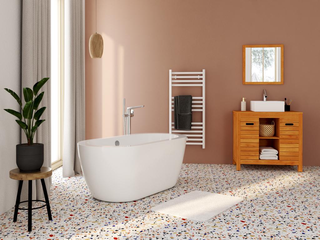 Freistehende Badewanne - 178L - 149x75x58cm - Weiß - Acryl - Doucezen