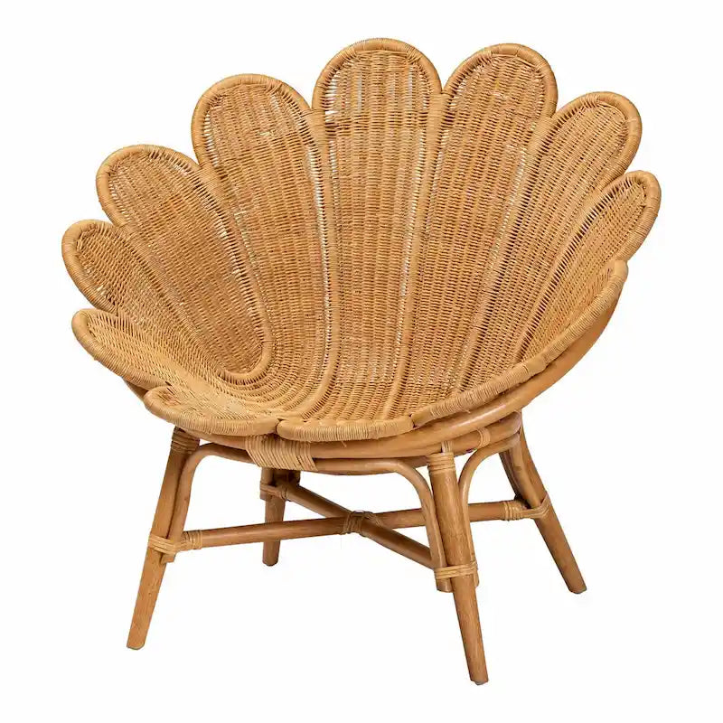 Blossom Bohemian Honig Rattan Akzent Blumensessel