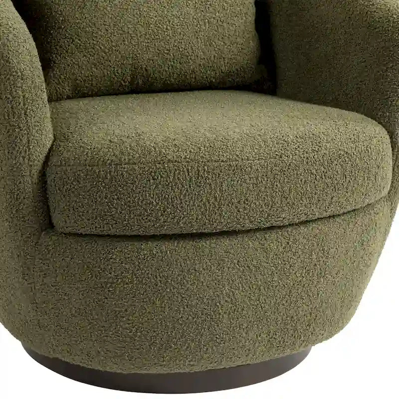 Gepolsterter drehbarer Fauteuil mit Stauraum, moderner Wohnzimmer-Sessel für Schlafzimmer/Büro/Lesebereiche