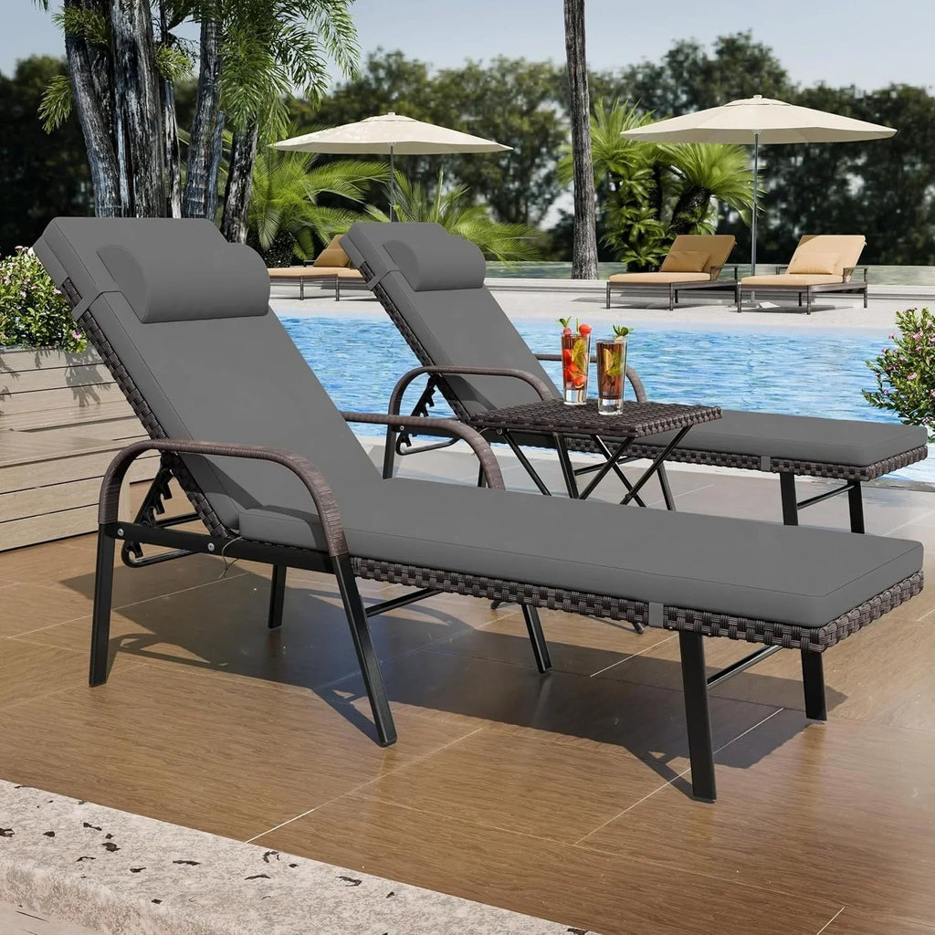 Kullavik 3-teiliges Outdoor-Loungemöbel-Set