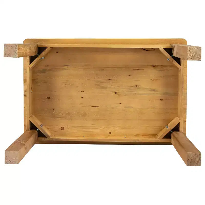 Flash Furniture 46 x 30 rechteckiger Esstisch aus massiver Kiefer im Landhausstil