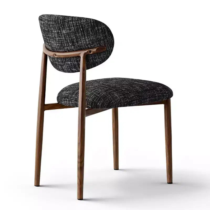 4er-Set moderne gepolsterte Esszimmerstühle mit gebogener Rückenlehne, armlose Seitenstühle mit Eisenrahmen für Esszimmer, Küche-Panipeachy