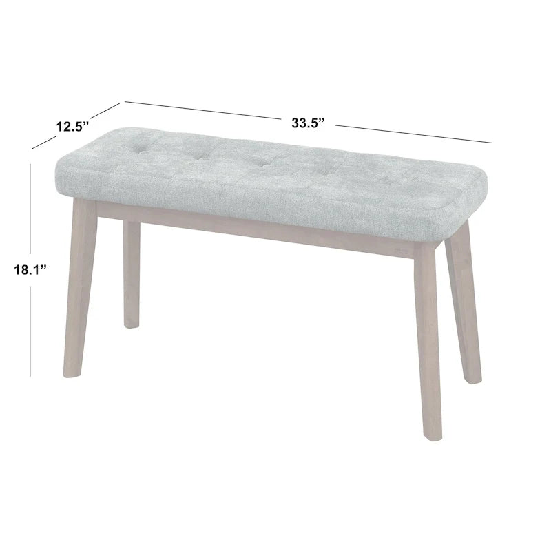 Simple Living 4-teiliges Nettie Massivholz-Esszimmer-Set