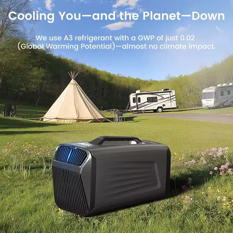 Waykar 5000 BTU 3-in-1 tragbare Klimaanlage mit Luftentfeuchter und Fernbedienung für Zelt, Camping & Wohnmobil