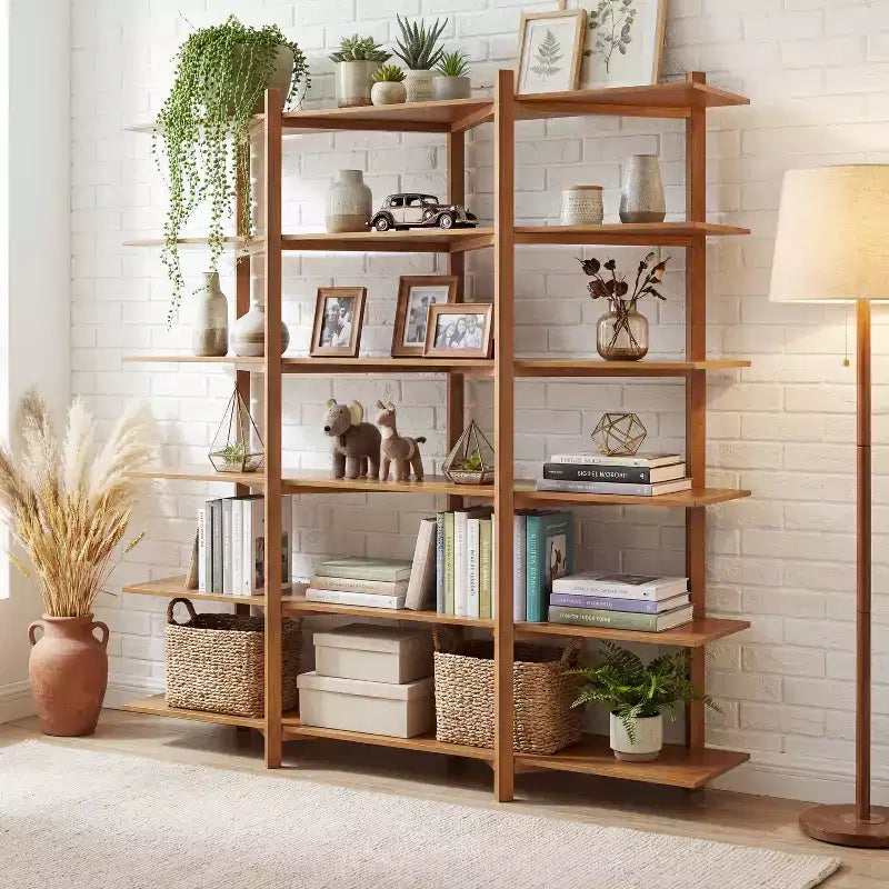 Christopher Knight Home Elliot Modernes Holzregal mit 6 Fächern, offen, zur Aufbewahrung, Bücherregal