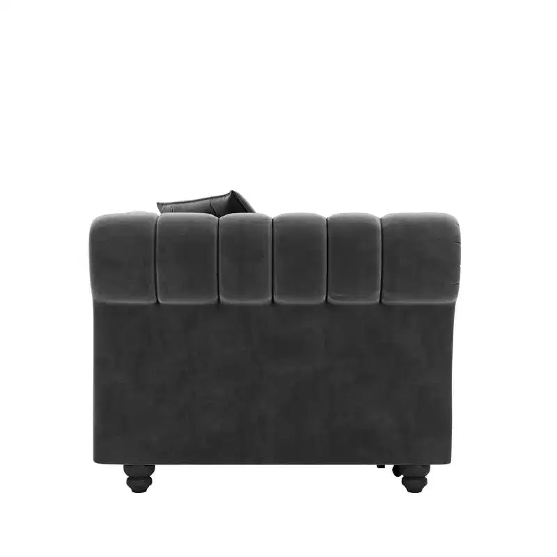 Whisen Velvet 3-in-1 Schlafsofa und wandelbares Schlafsofa im Kingsize-Format mit ausziehbarem Ottomane, getuftetem Design