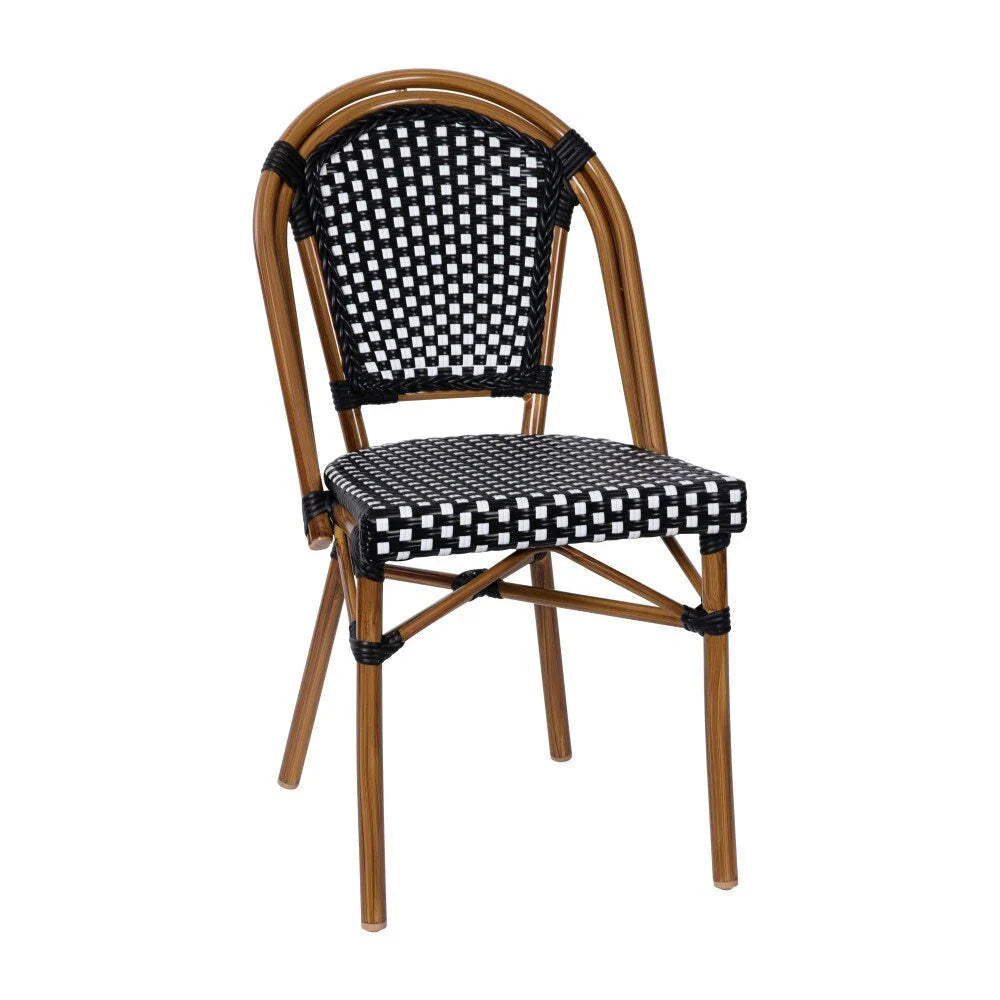 Bistro-Set für den Innen- und Außenbereich mit Tisch und vier Stühlen