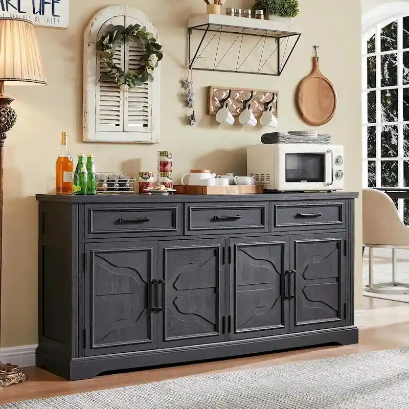 Buffetschrank Landhausstil, Kaffeebar Weinbar für Esszimmer - N/A