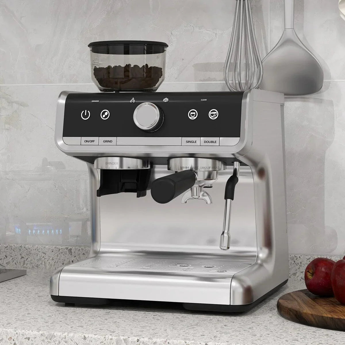 Espressomaschine, mit Mahlwerk, 2,8 L Wassertank