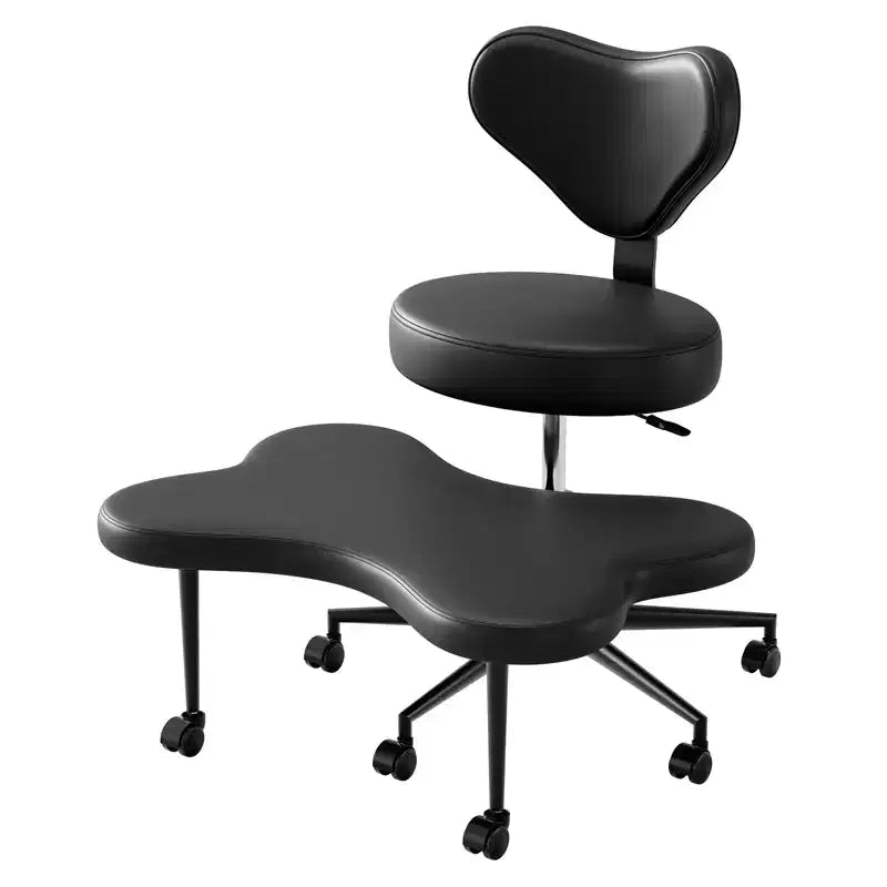 Pinmoco Ergonomischer Kreuz-Bürostuhl, höhenverstellbarer Meditationsstuhl, 360° drehbar, Lendenwirbelstütze, Arbeits- und Bürostuhl, ADHS-Stuhl
