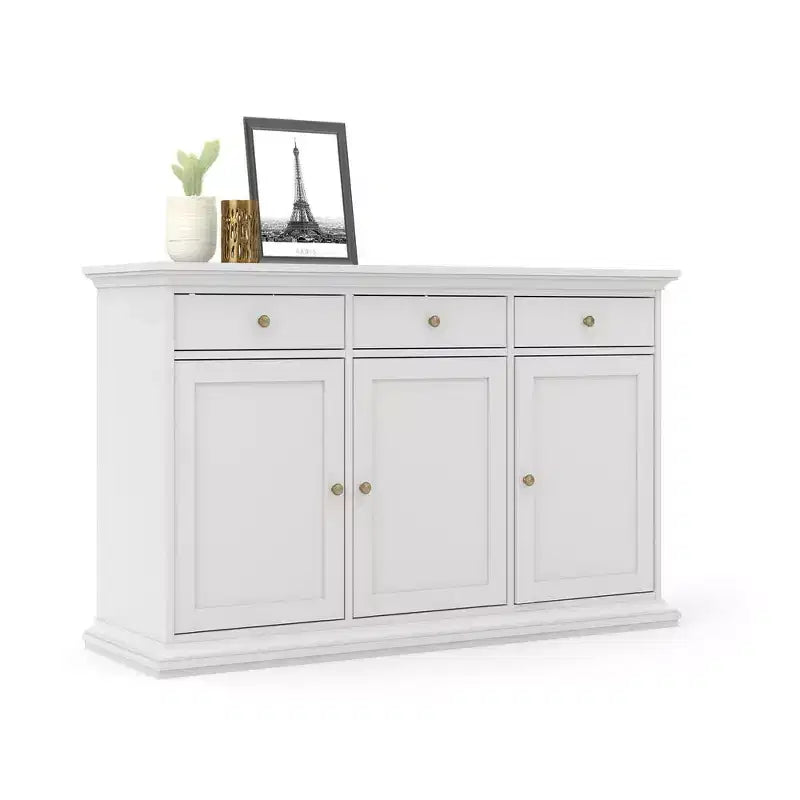 Tvilum, Sideboard mit 3 Türen und 3 Schubladen, Weiß