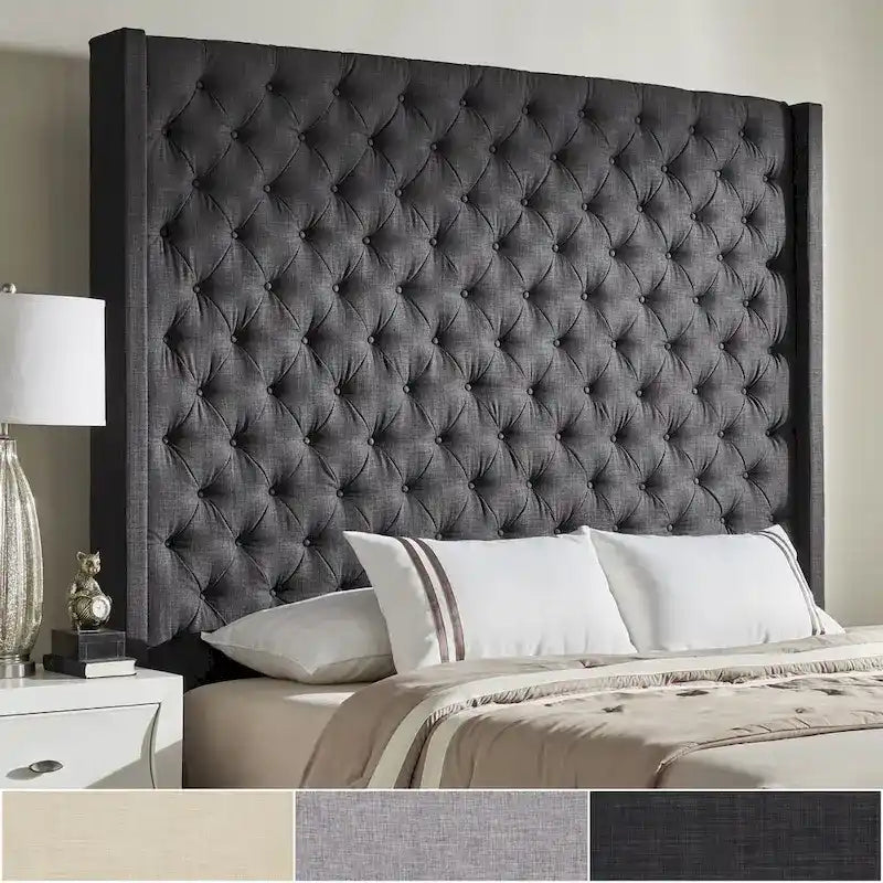 Naples Button-Tufted Wingback-Kopfteil ohne Bettgestell von iNSPIRE Q Artisan
