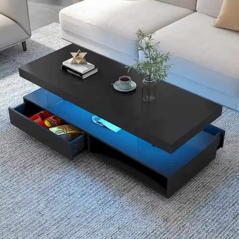 U-Can LED-Couchtisch mit Stauraum