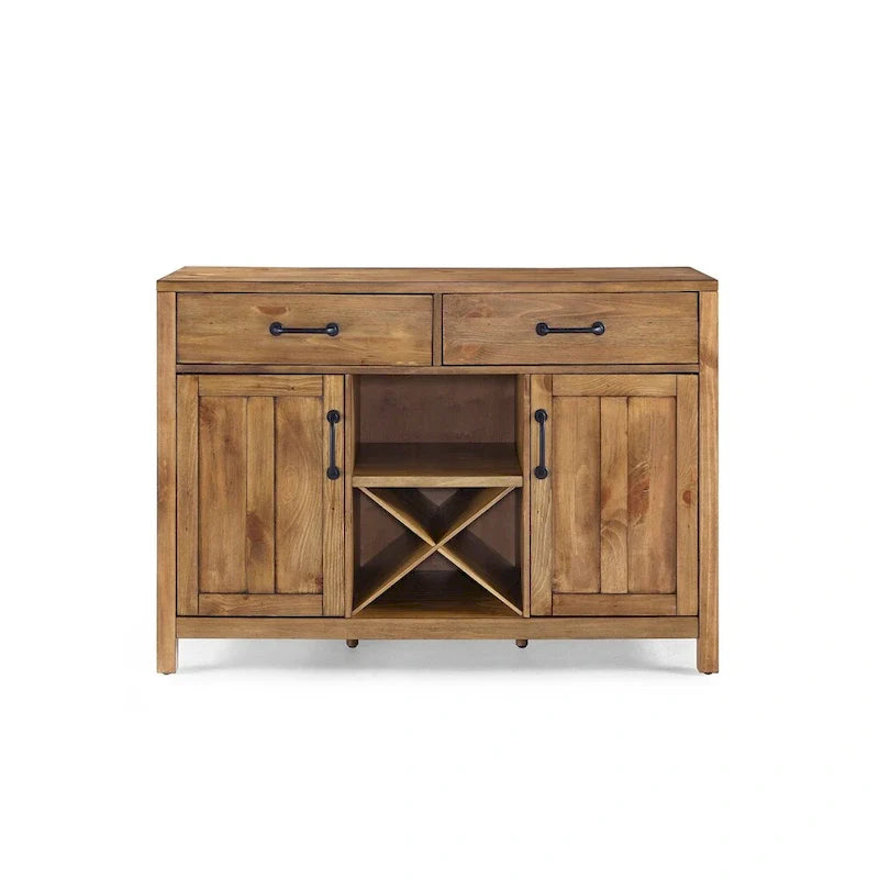 Crosley Roots Buffet mit Naturholz-Finish – 132 cm B x 46 cm T x 91 cm H
