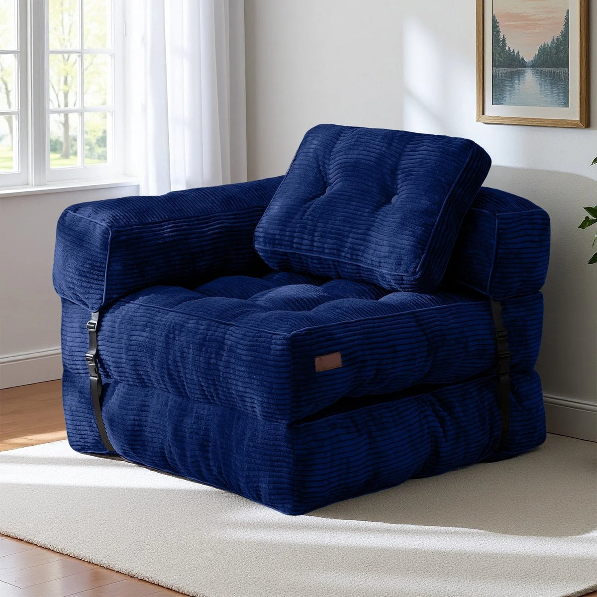 Klappbares Schlafsofa, L-förmiges Bodensofa