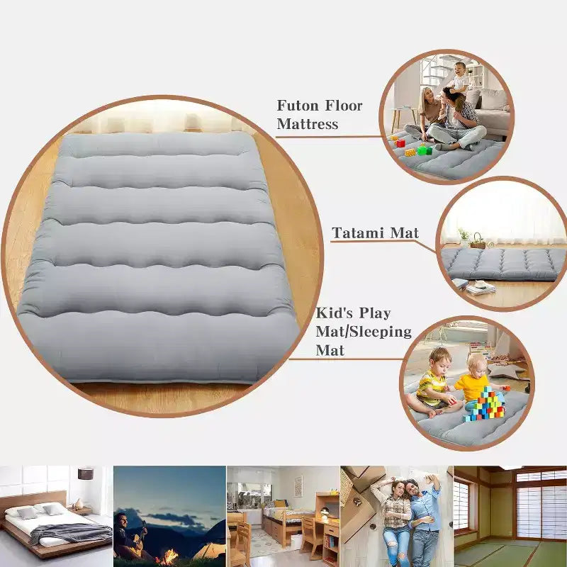 Japanische Futonmatratze, faltbare Bodenschlafmatte, Tatami-Matte für Zuhause, Campingmatratze
