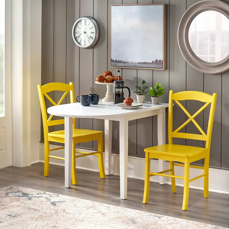Landhaus-Essgruppe „Simple Living“ mit Klapptisch, 3-teilig