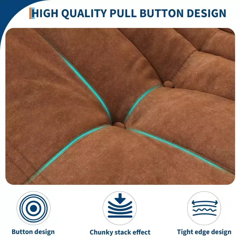 Modulares Sektionssofa, Togo Sofa mit tiefer Sitzfläche