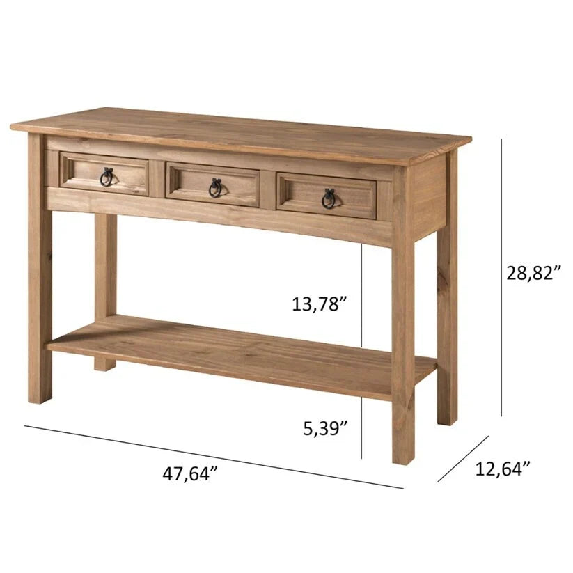Holz-Dielentisch Konsole 3 Schubladen Corona | Furniture Dash - N/A