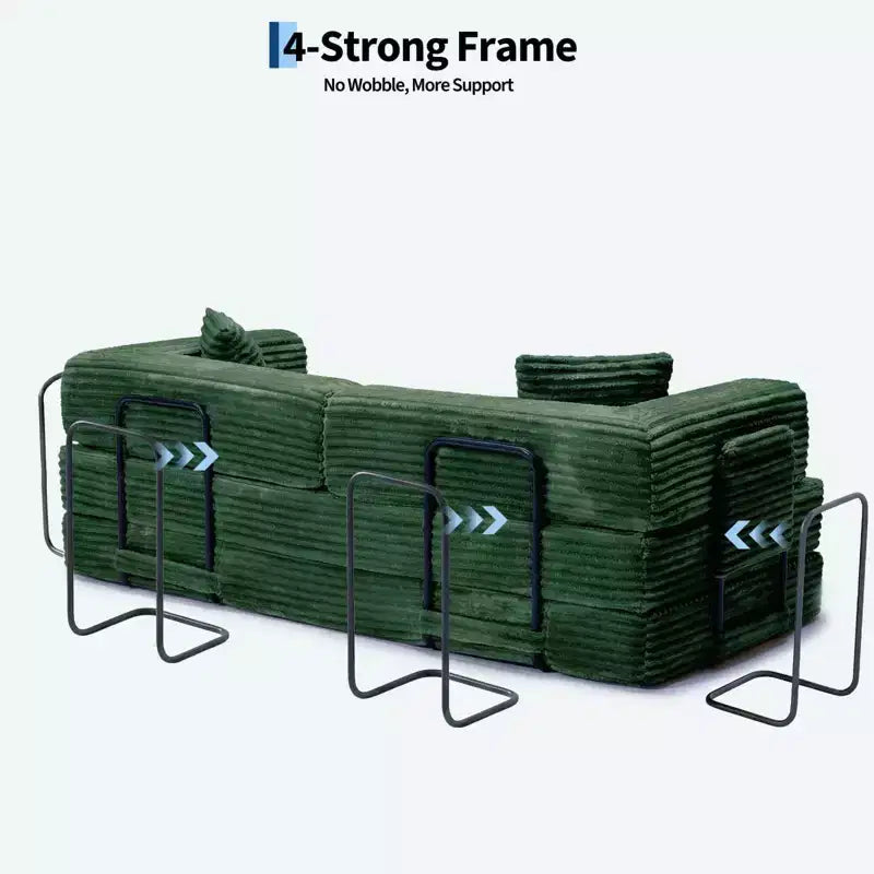 80.7 5-in-1 Schlafsofa – Kord, 544 kg, kein Aufbau