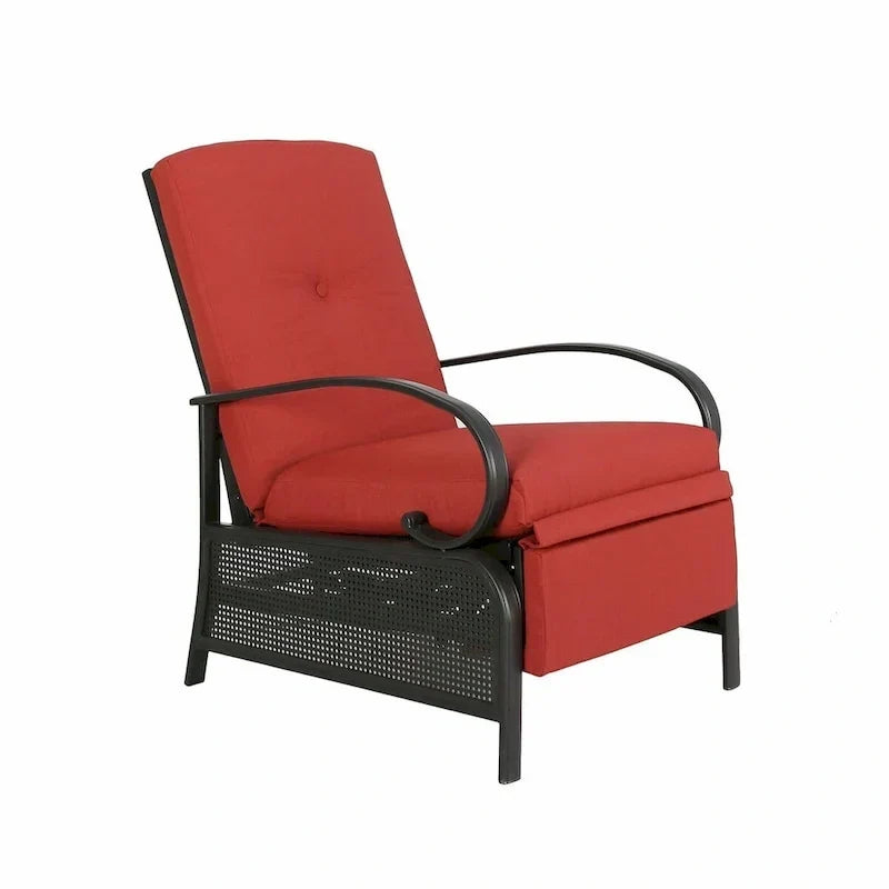 Verstellbarer Liegestuhl Lounge Sessel Gartenliege Sofa mit Kissen - 38 (T) x 26,5 (B) x 38,5 (H) ZOLL