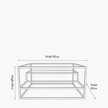Etageren-Couchtisch aus Silber & Glas