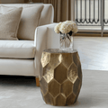 Antiker runder Beistelltisch in Gold