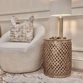 Runder Beistelltisch, gold