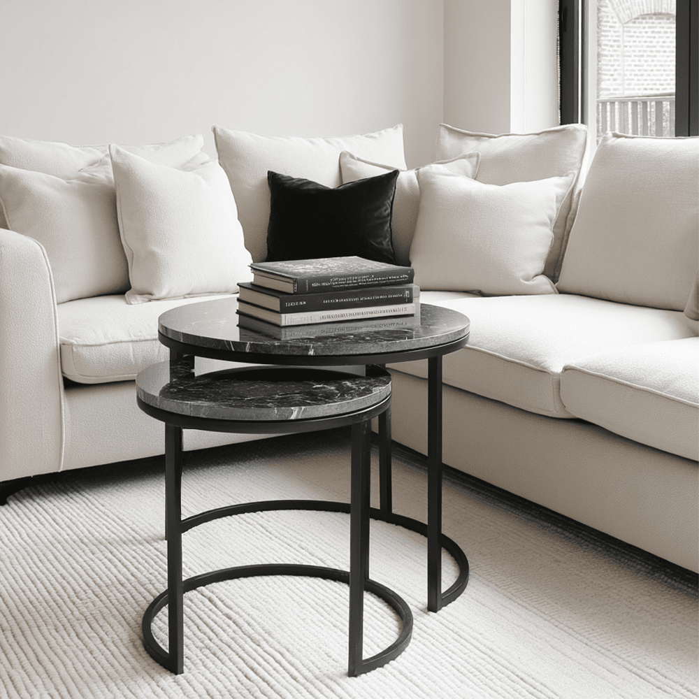 Beistelltische „Black Marble Nesting“