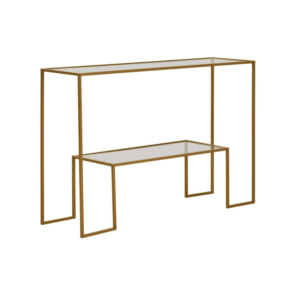 Beistelltisch Gold & Glas