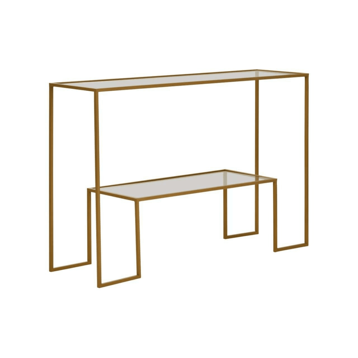 Beistelltisch Gold & Glas