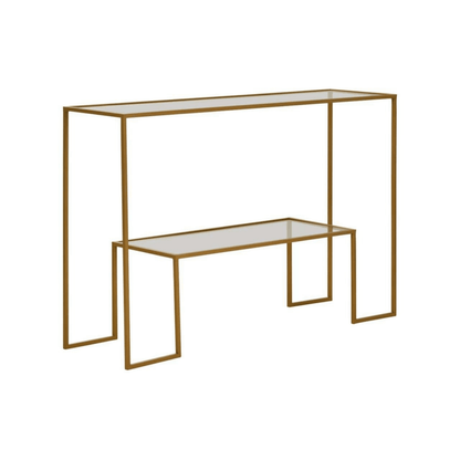 Beistelltisch Gold & Glas
