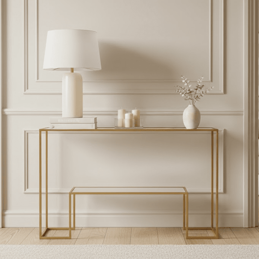 Beistelltisch Gold & Glas