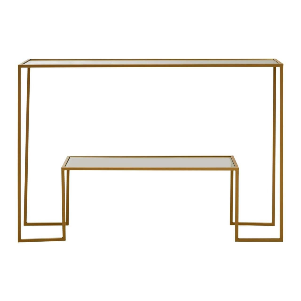 Beistelltisch Gold & Glas
