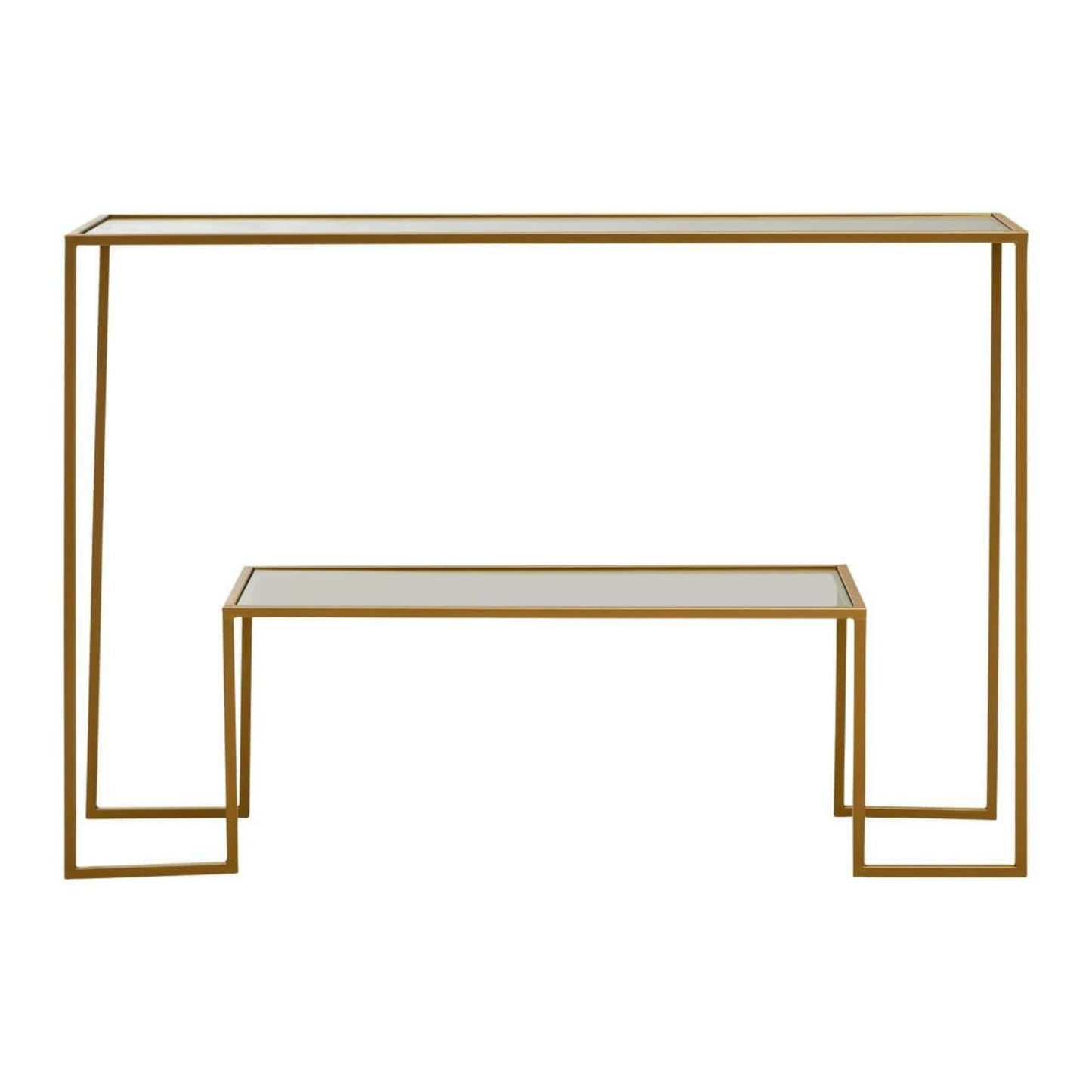 Beistelltisch Gold & Glas