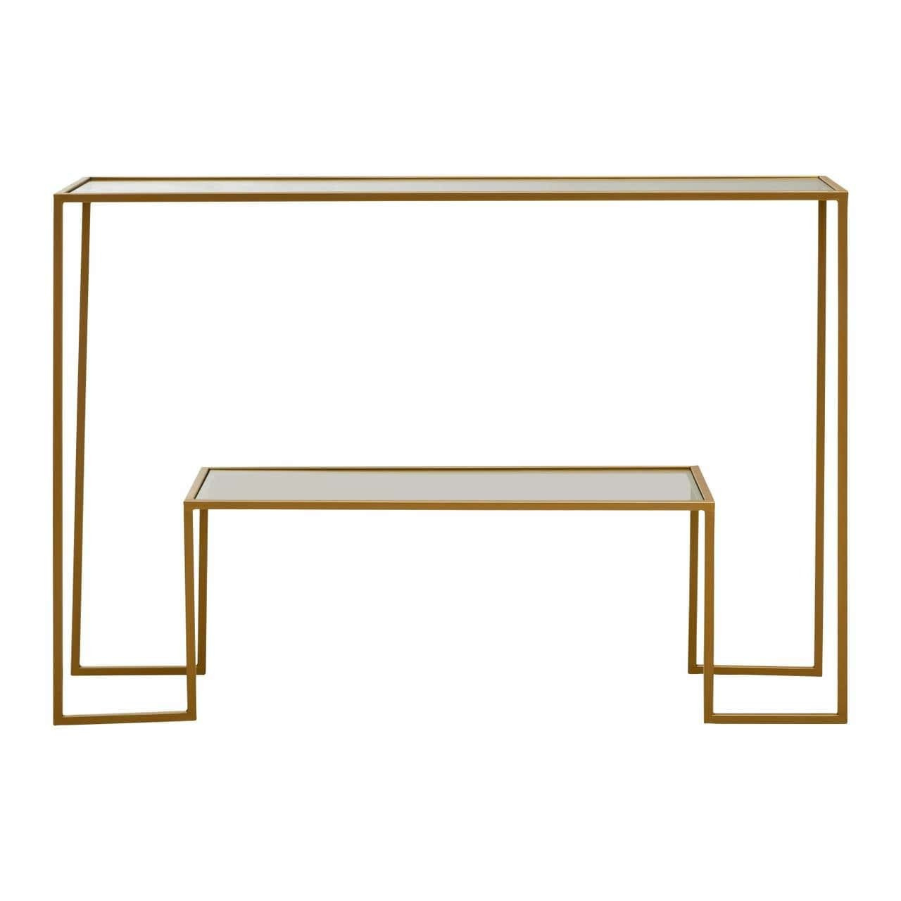 Beistelltisch Gold & Glas