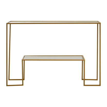 Beistelltisch Gold & Glas
