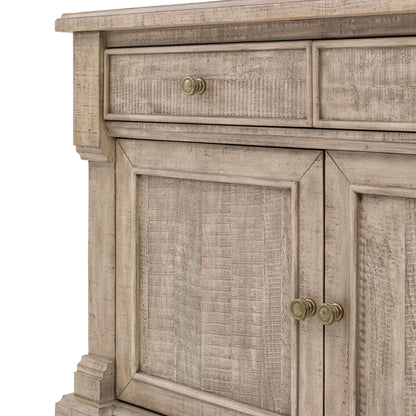 3-türiges Sideboard mit 3 Schubladen und Messinggriffen